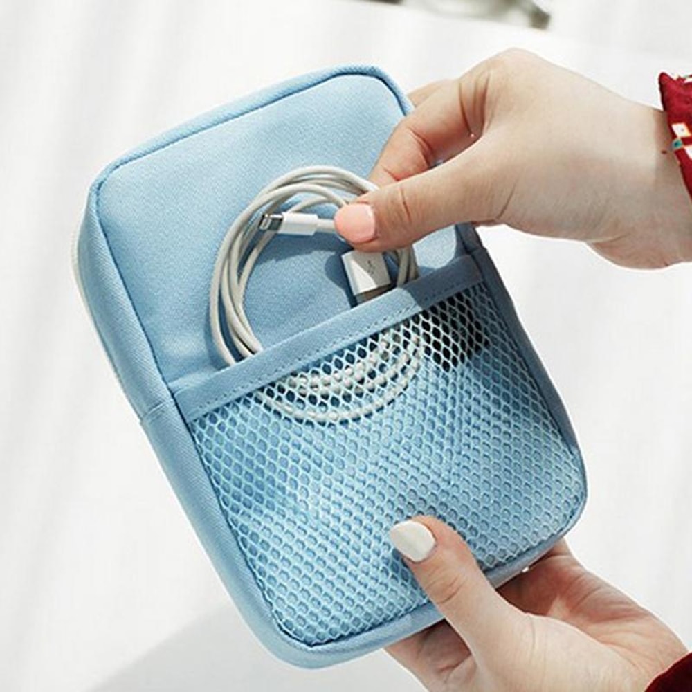 Portable Travel Cable Organizer And Power Bank Pouch 1