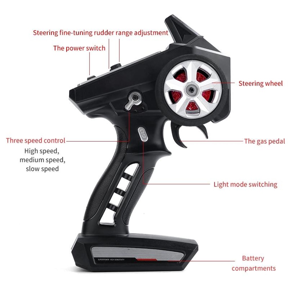 High Speed RC Drift Car 4WD Electric Muscle Remote Control Racing Car