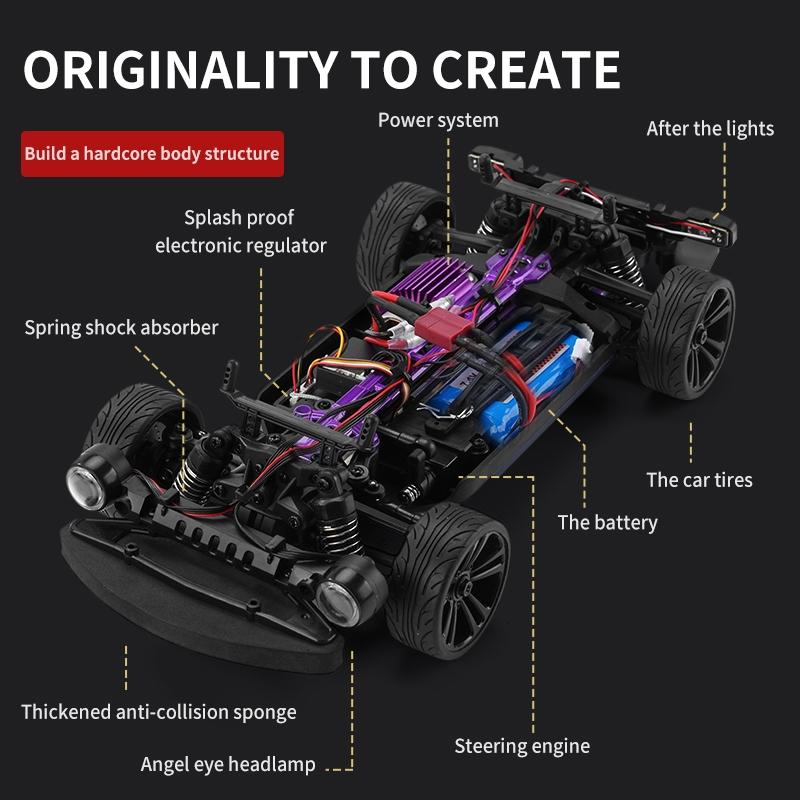 High Speed RC Drift Car 4WD Electric Muscle Remote Control Racing Car