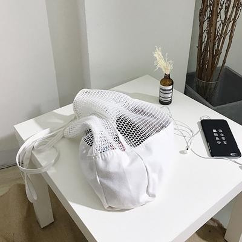 Transparent Mesh Shoulder Bag for School Gym and Everyday Carry