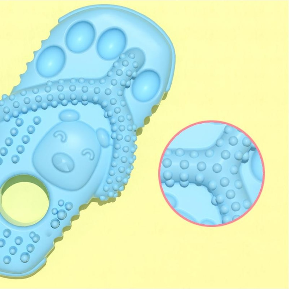TPR Slippers Dog Chew Toy For Teeth Cleaning Durable Interactive Pet Dental Care Toy Rose Red 3