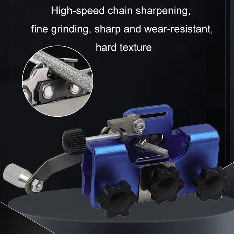 Portable Electric Chainsaw Sharpener Tool Hand Crank Chain Sharpener With 3 Grinding Heads 6