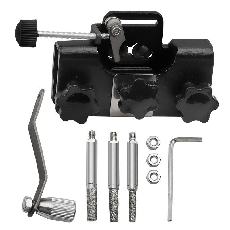 Portable Electric Chainsaw Sharpener Tool Hand Crank Chain Sharpener With 3 Grinding Heads 8