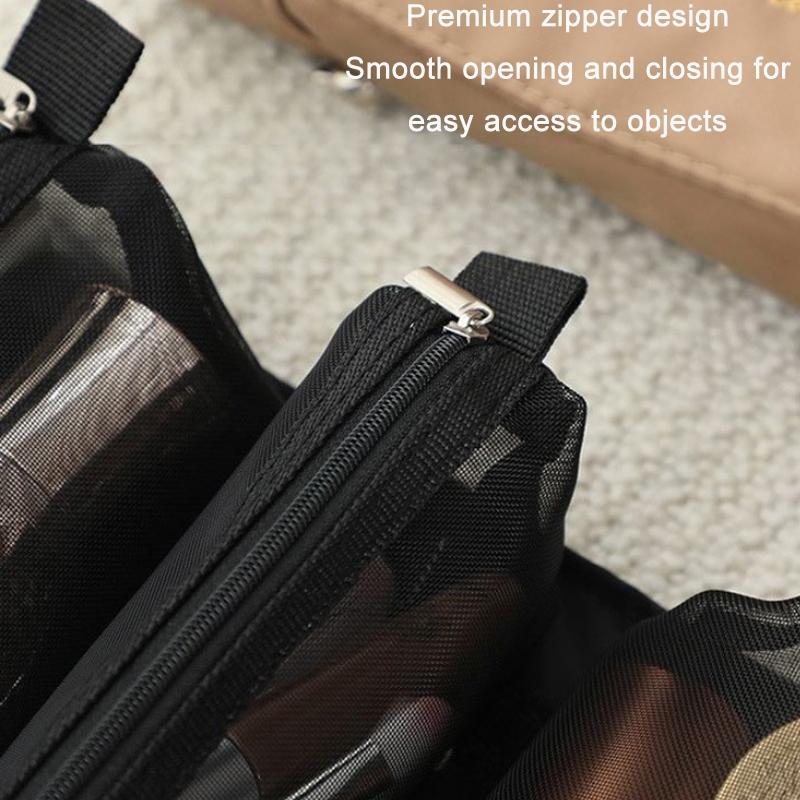 4 In 1 Travel Cosmetic Bag Waterproof Makeup Organizer With Removable Mesh Compartments 8