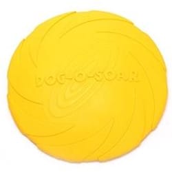 durable rubber dog flying disc toy for fetch training large dogs