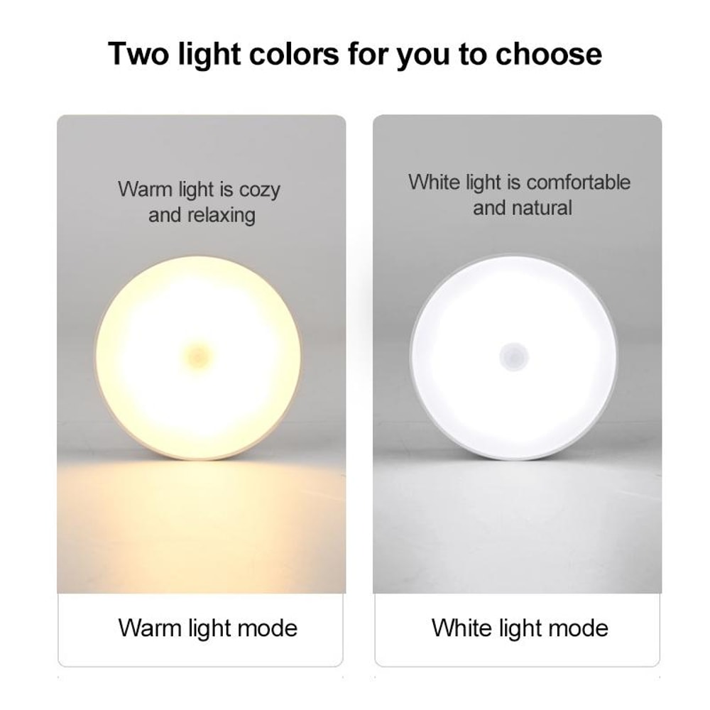 Smart Motion Sensor Night Light Rechargeable LED Bedside Lamp With Magnetic Mount 1