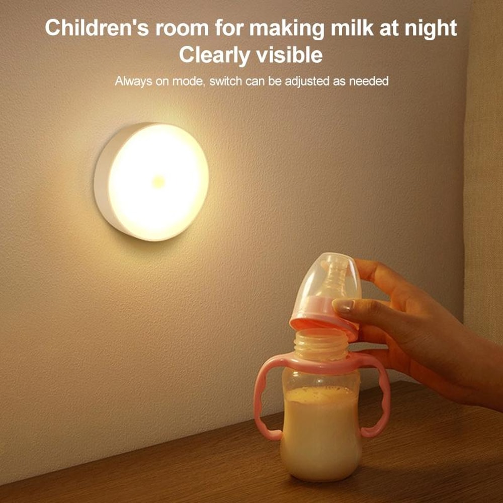 Smart Motion Sensor Night Light Rechargeable LED Bedside Lamp With Magnetic Mount 3