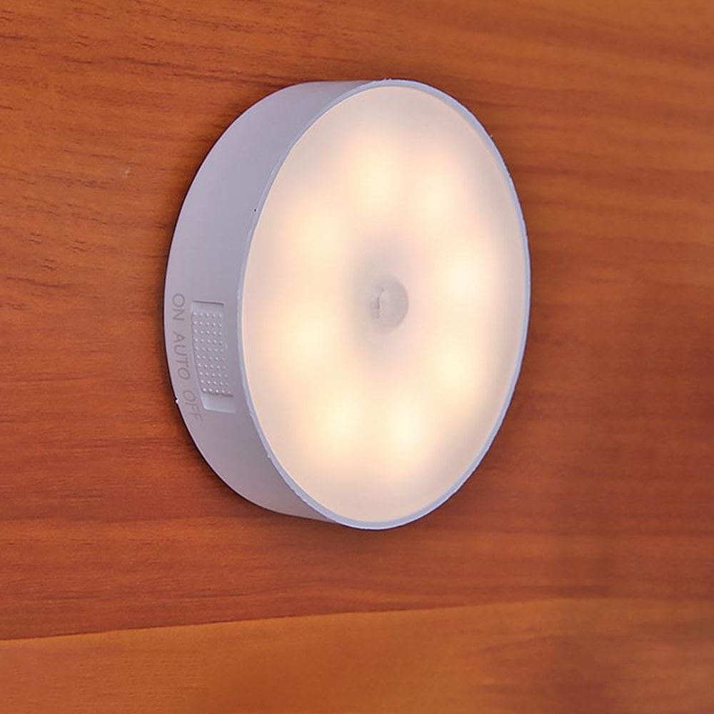 Smart Motion Sensor Night Light Rechargeable LED Bedside Lamp With Magnetic Mount 7