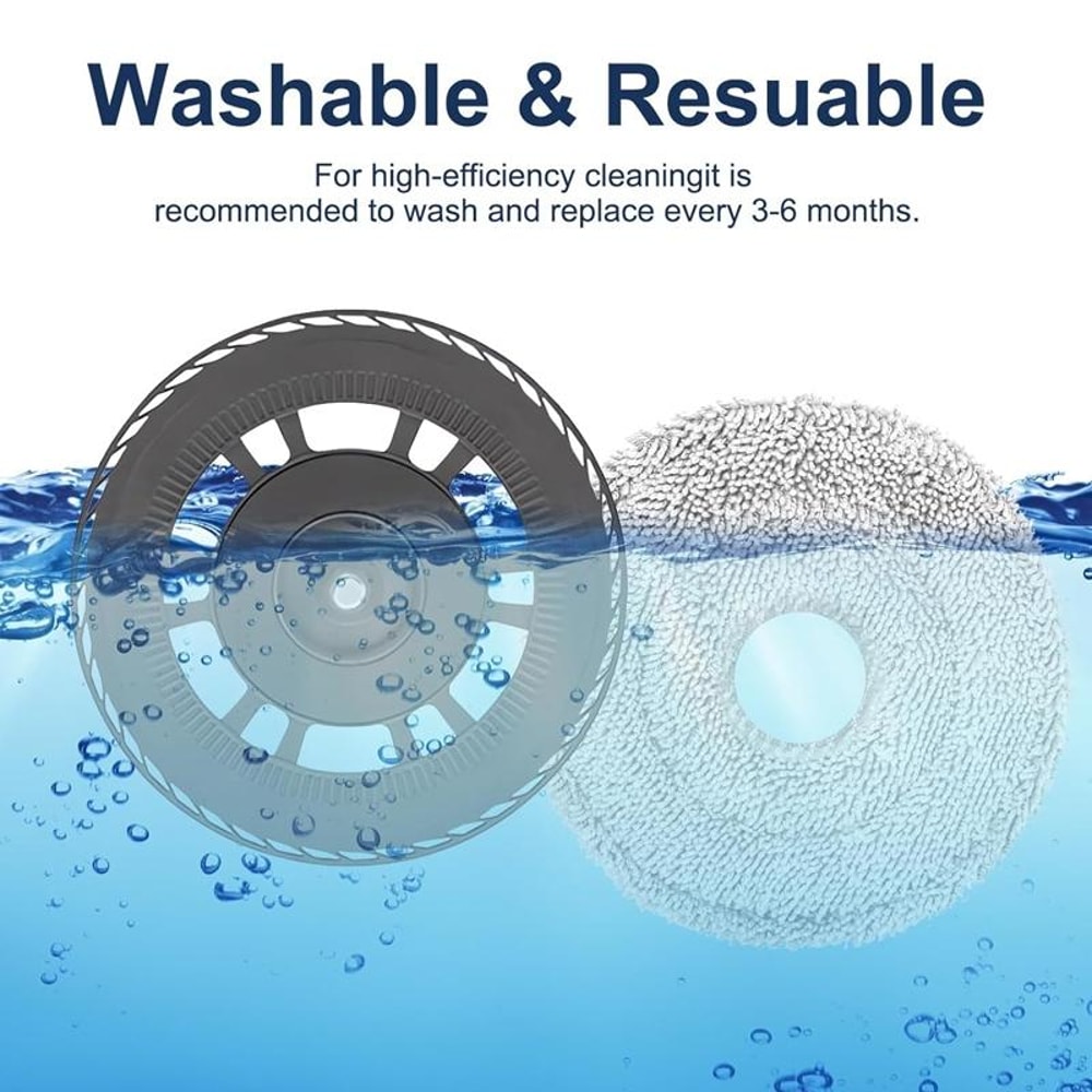 Dreame X40 Pro Replacement Mop Cloth Pads Washable Robot Vacuum Cleaning Cloth 2