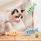 Fish Shape Silicone Cat Toy BPA-Free Chew & Interactive Enrichment Toy for Cats