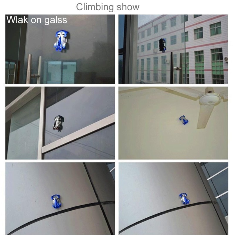 RC Wall Climber Remote Control Stunt Car Infrared Climbing Toy Car for Kids Blue