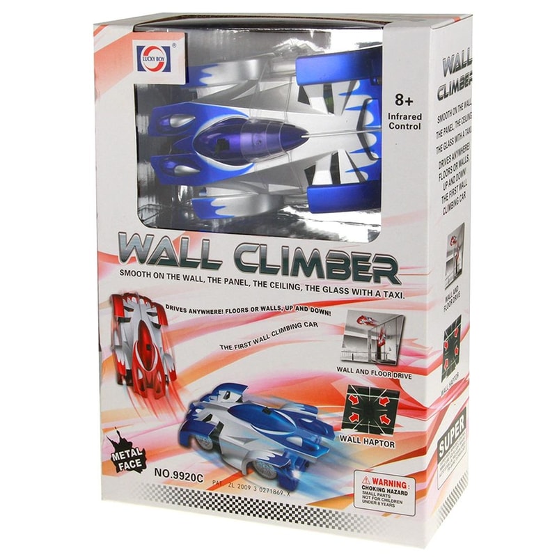 RC Wall Climber Remote Control Stunt Car Infrared Climbing Toy Car for Kids Blue