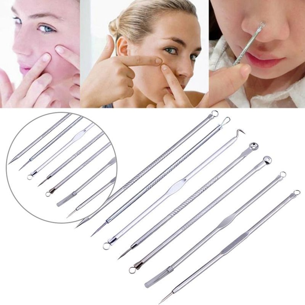 7 In 1 Acne Extractor Tool Set Stainless Steel Blackhead Remover Kit For Clear Skin 1