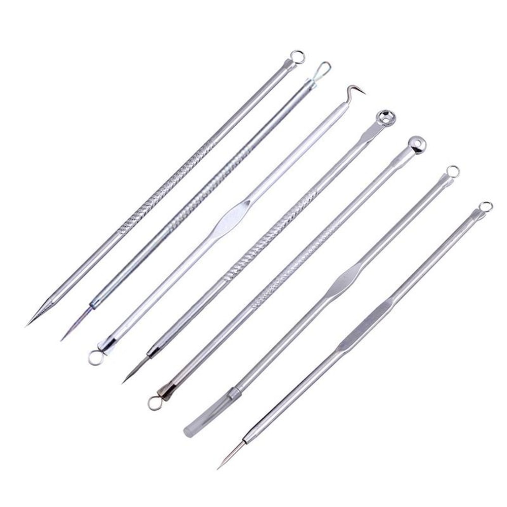 7 In 1 Acne Extractor Tool Set Stainless Steel Blackhead Remover Kit For Clear Skin 0