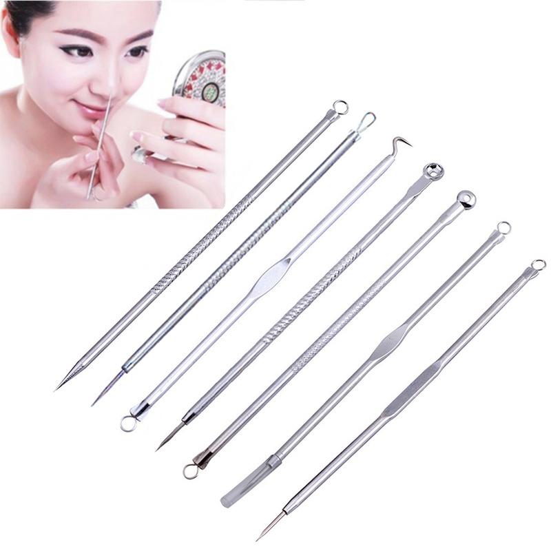 7 In 1 Acne Extractor Tool Set Stainless Steel Blackhead Remover Kit For Clear Skin 4