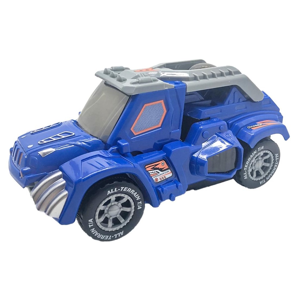 Electric Transforming Dinosaur Car Toy with Lights, Music & Automatic Deformation for Kids