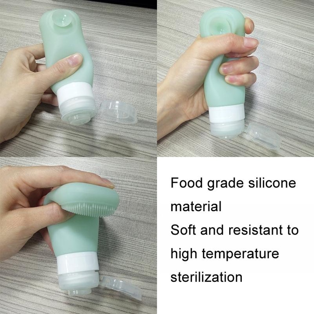 Portable Silicone Travel Bottle With Brush 60ml Leakproof Silicone Travel Bottle For Toiletries 6