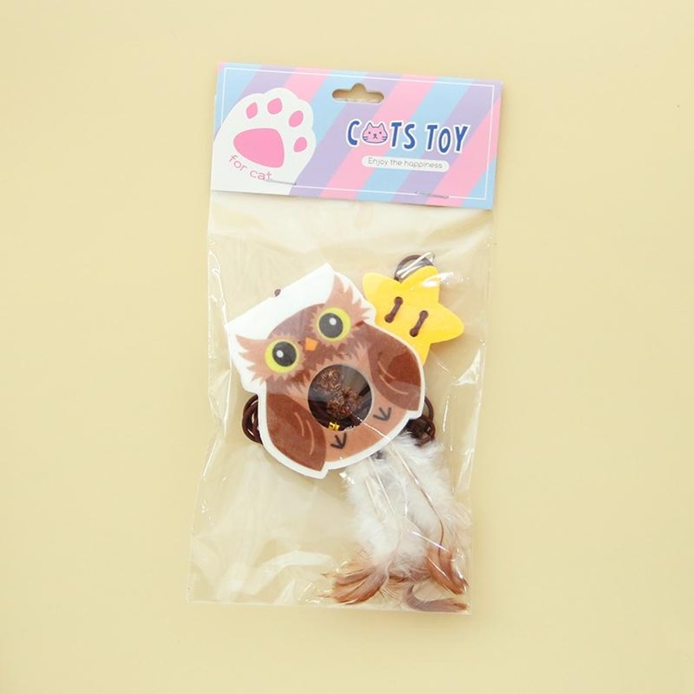 Hanging Cat Toy Interactive Cat Teaser Elastic Feather Swing Stick With Adhesive Hook 10