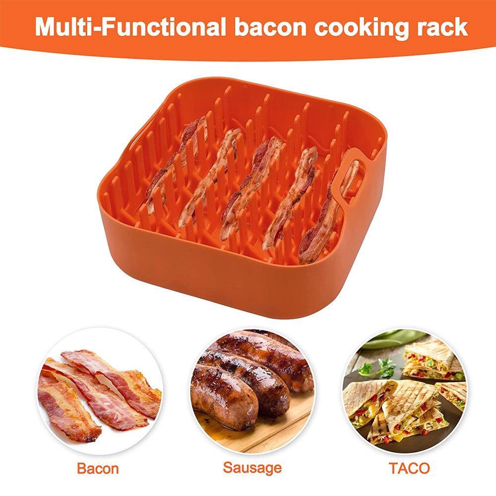 Air Fryer Silicone Bacon Tray With Silicone Bacon Rack 1