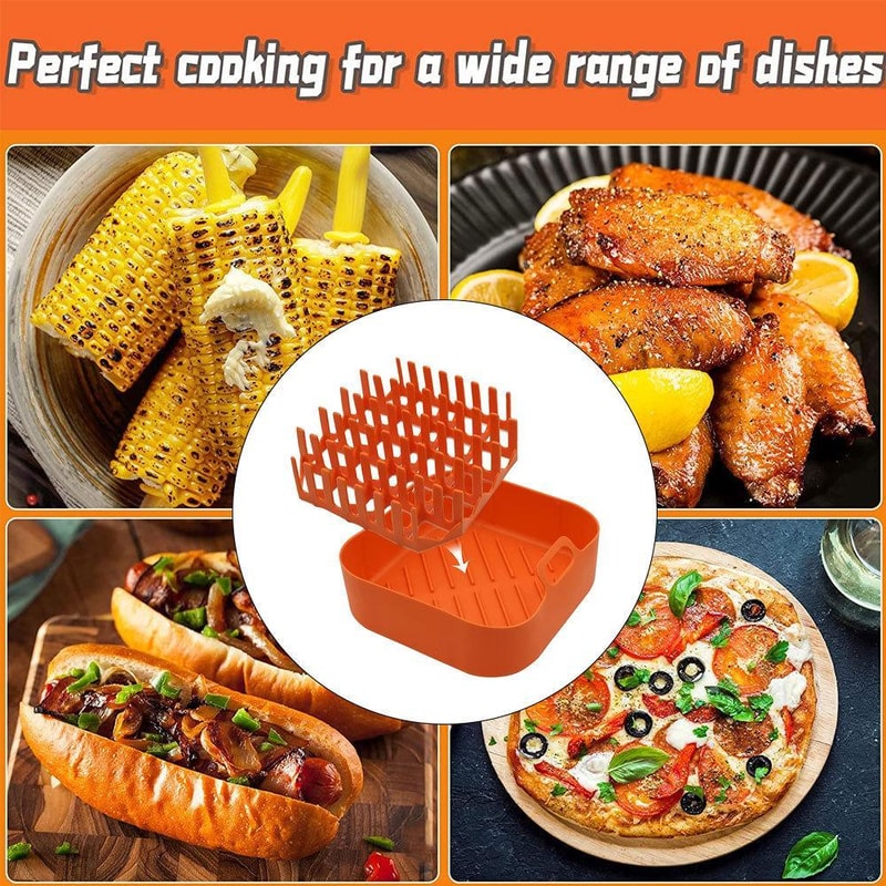 Air Fryer Silicone Bacon Tray With Silicone Bacon Rack 4