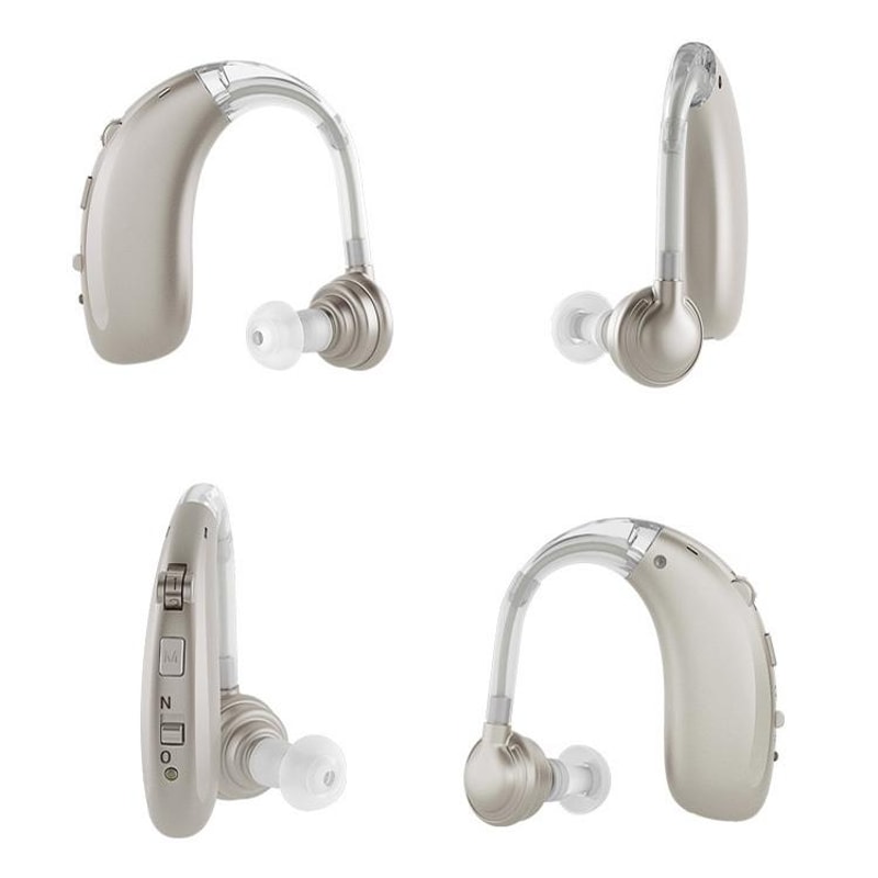 Rechargeable Hearing Aid Amplifier With Earhook Comfort And Noise Reductiontech 2
