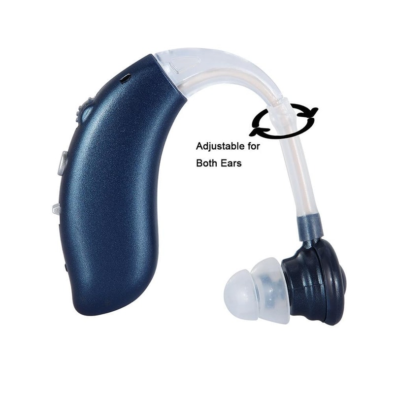 Rechargeable Hearing Aid Amplifier With Earhook Comfort And Noise Reductiontech 4