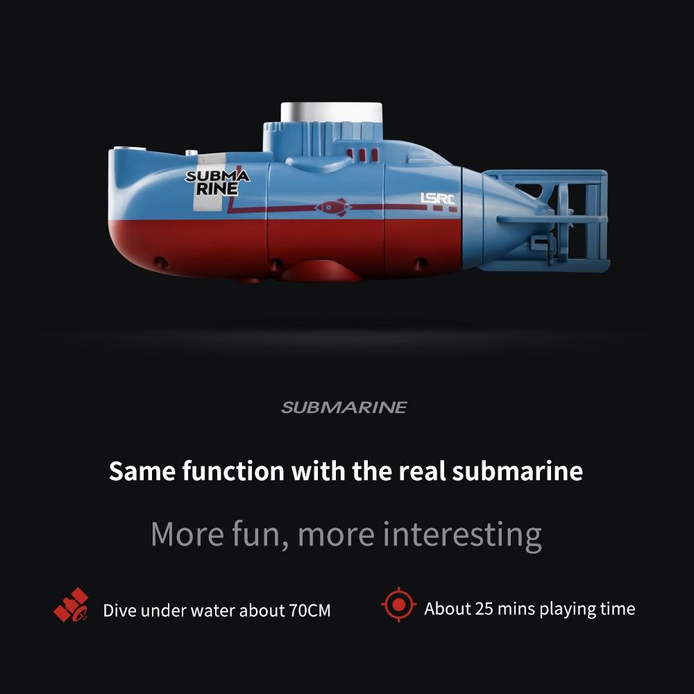USB Charging Remote Control RC Submarine Toy for Kids Waterproof Mini Underwater Boat with Motion