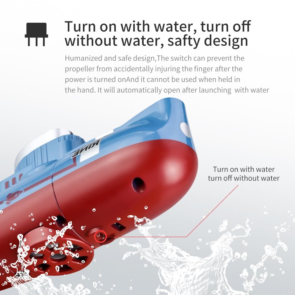 USB Charging Remote Control RC Submarine Toy for Kids Waterproof Mini Underwater Boat with Motion