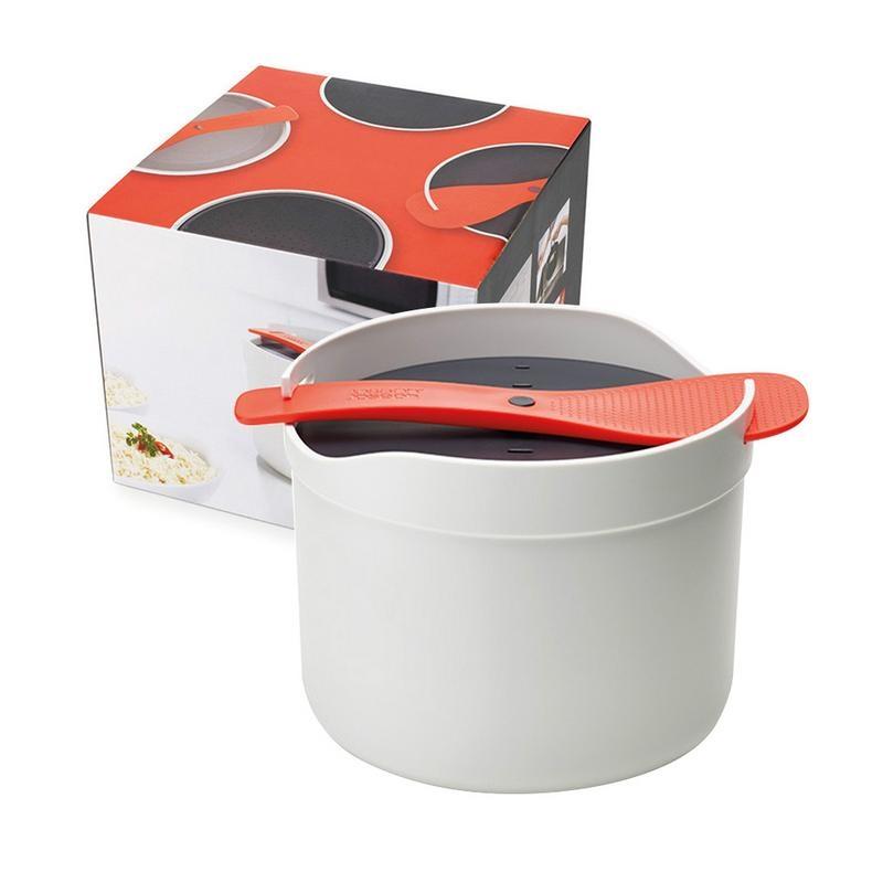 Microwave Rice Cooker Steamer Pot With Spoon And Strainer 8