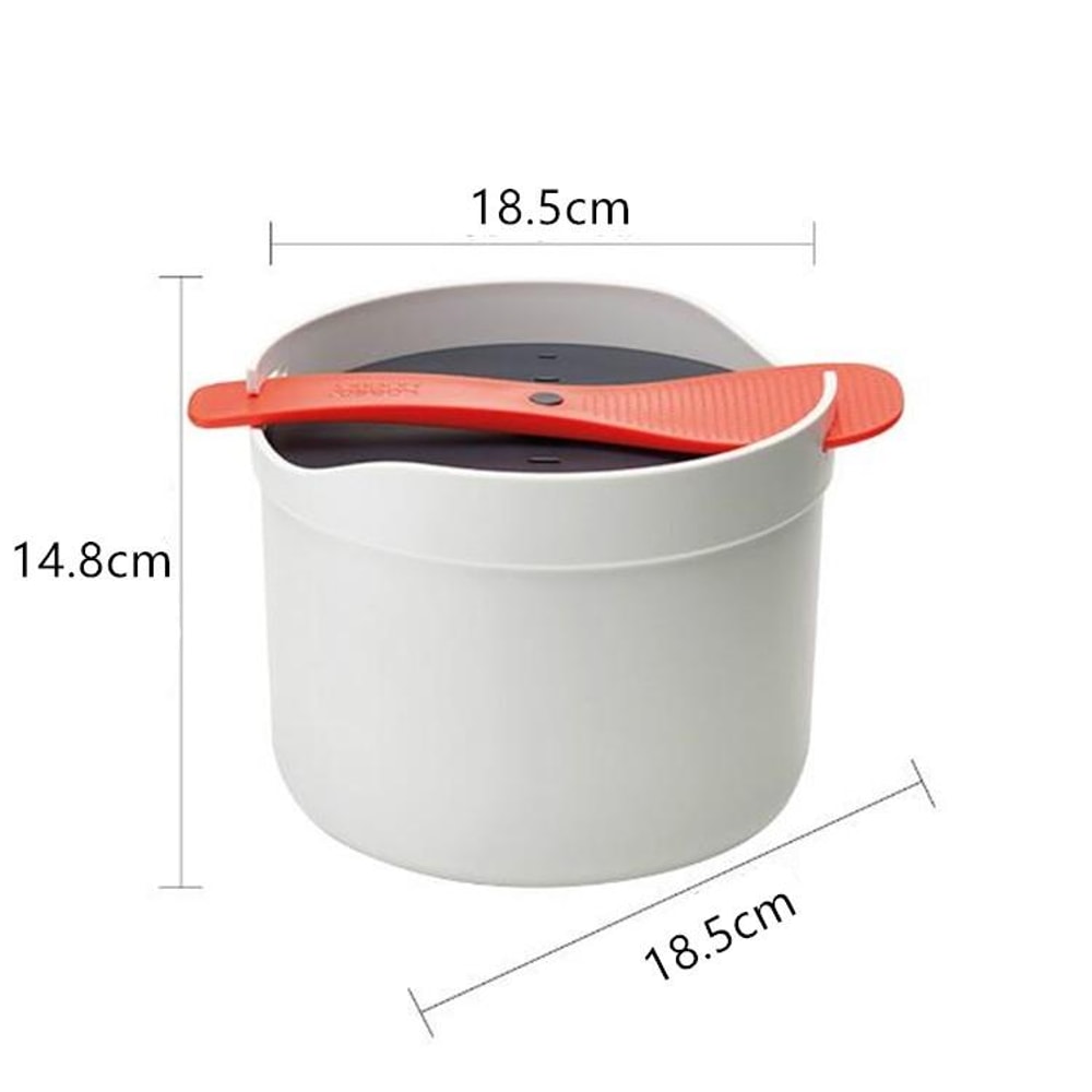 Microwave Rice Cooker Steamer Pot With Spoon And Strainer 7