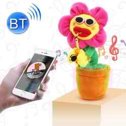 sunflower sax style bluetooth plush musical toy usb rechargeable speaker for kids and adults