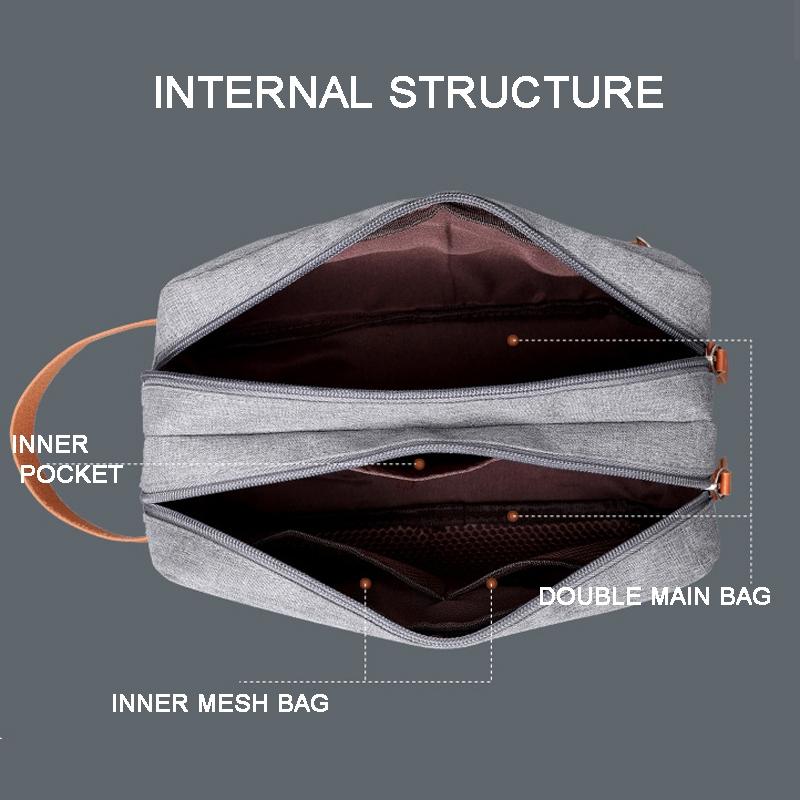 Portable Travel Toiletry Bag For Men With Double Layer Waterproof Storage Organizer 5