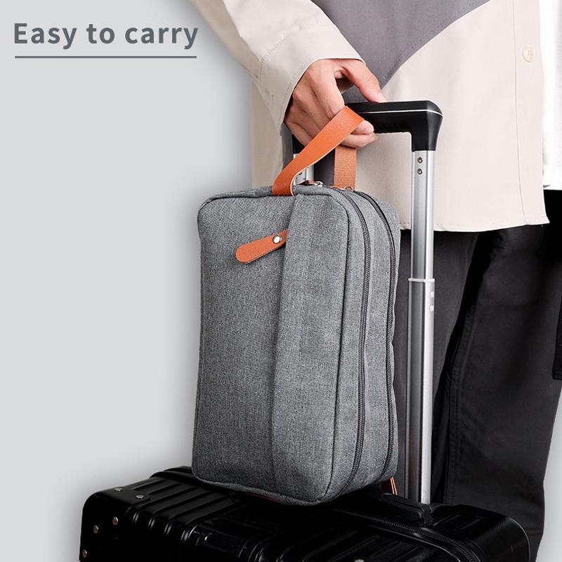 Portable Travel Toiletry Bag For Men With Double Layer Waterproof Storage Organizer 6