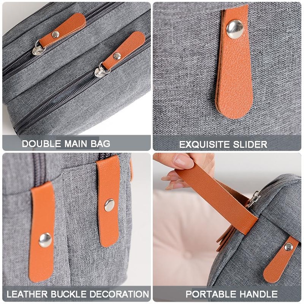 Portable Travel Toiletry Bag For Men With Double Layer Waterproof Storage Organizer 8