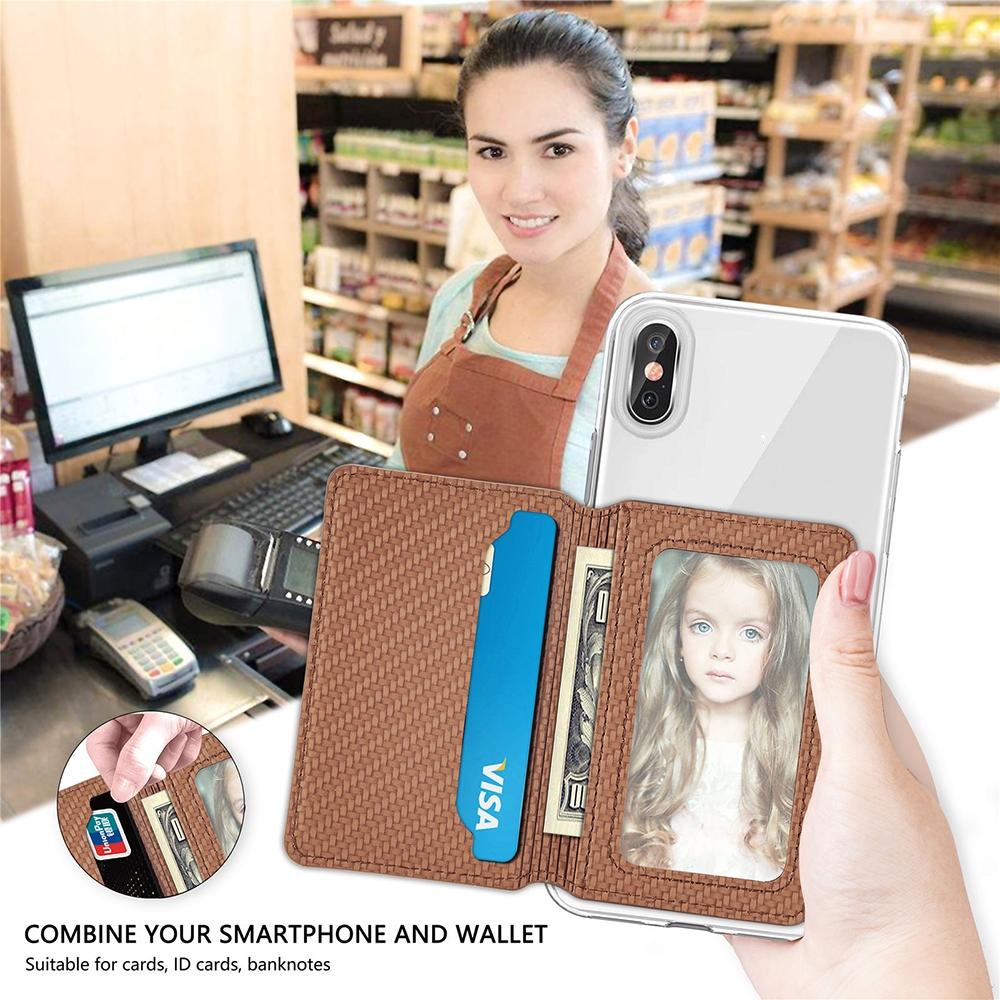 Slim Phone Card Holder Wallet With Stand Magnetic Stick On Phone Wallet Sticker 2