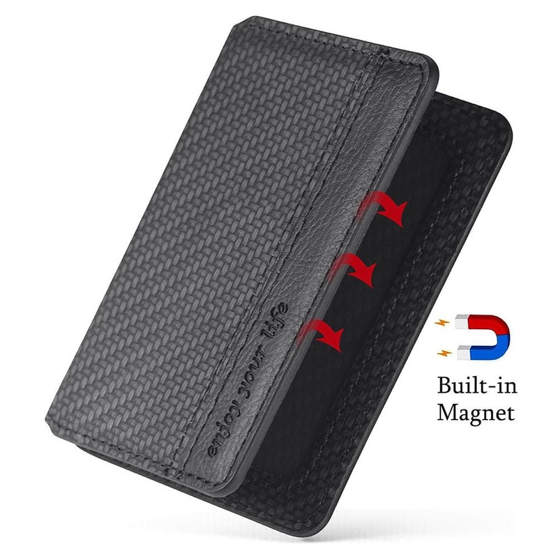 Slim Phone Card Holder Wallet With Stand Magnetic Stick On Phone Wallet Sticker 3