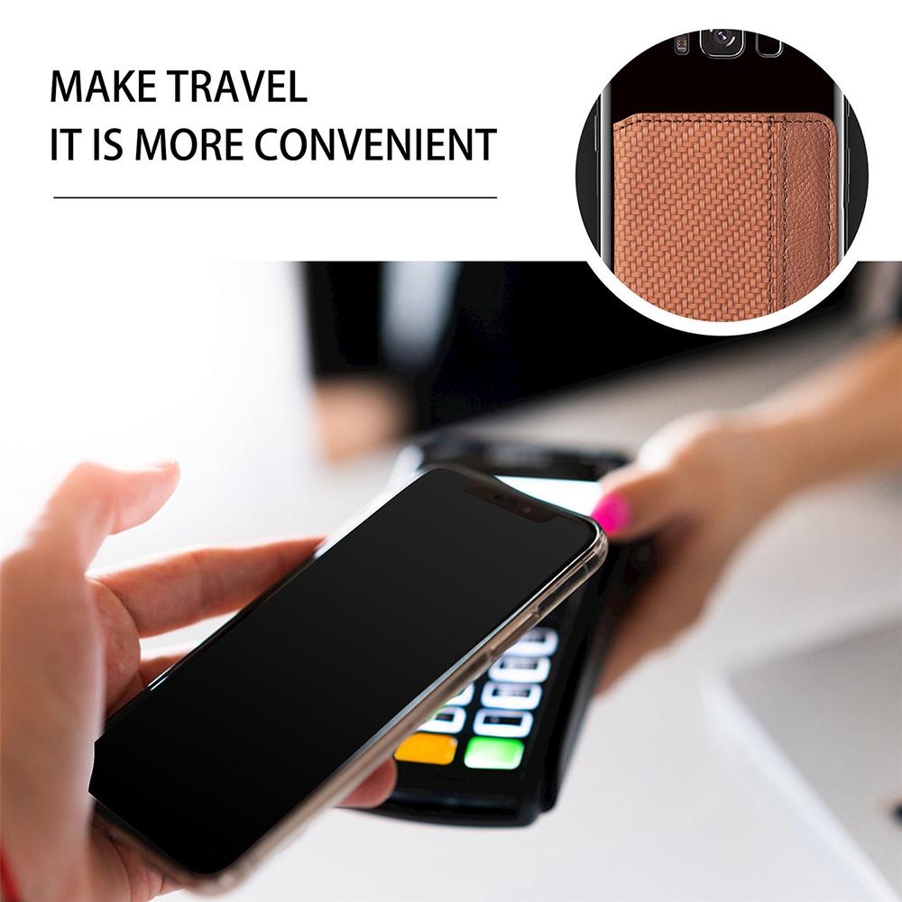 Slim Phone Card Holder Wallet With Stand Magnetic Stick On Phone Wallet Sticker 7