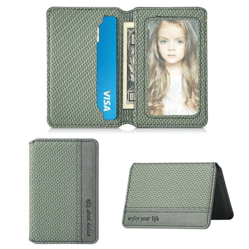 Slim Phone Card Holder Wallet With Stand Magnetic Stick On Phone Wallet Sticker 13