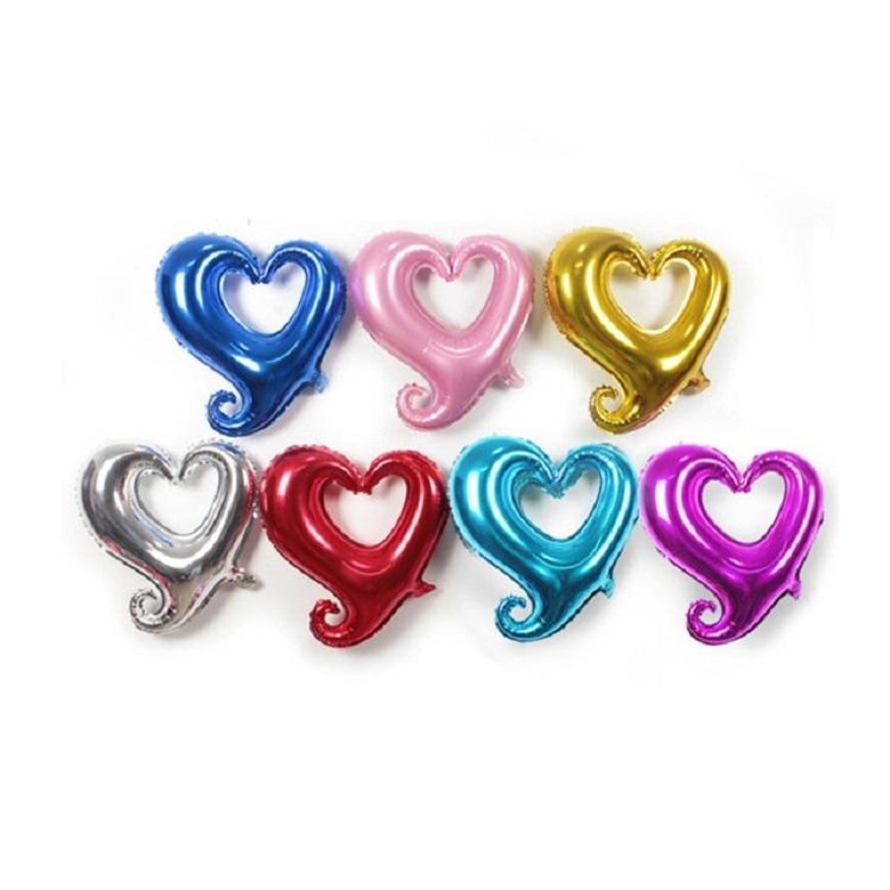 Heart Shaped Aluminum Foil Heart Balloons Wedding Party Decoration Reusable 5