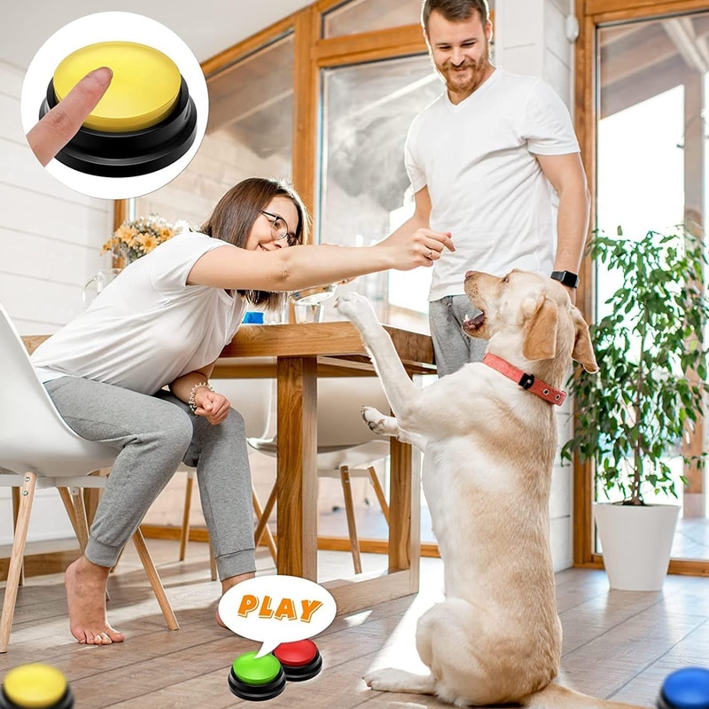 Smart Dog Communication Button With Voice Recorder Pet Talking Trainer For Interactive Learning 4