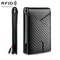 Slim RFID Blocking Carbon Fiber Wallet for Men with Money Clip