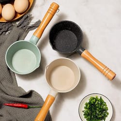 nonstick mini sauce pan butter melting pot with pour spout two pcs