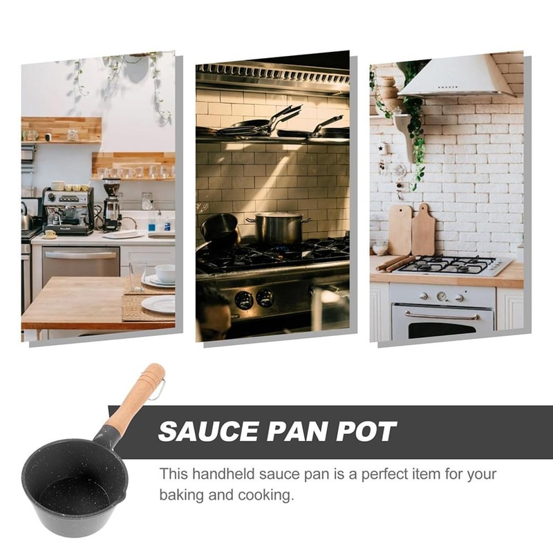 Nonstick Mini Sauce Pan Butter Melting Pot With Pour Spout Two Pcs 1