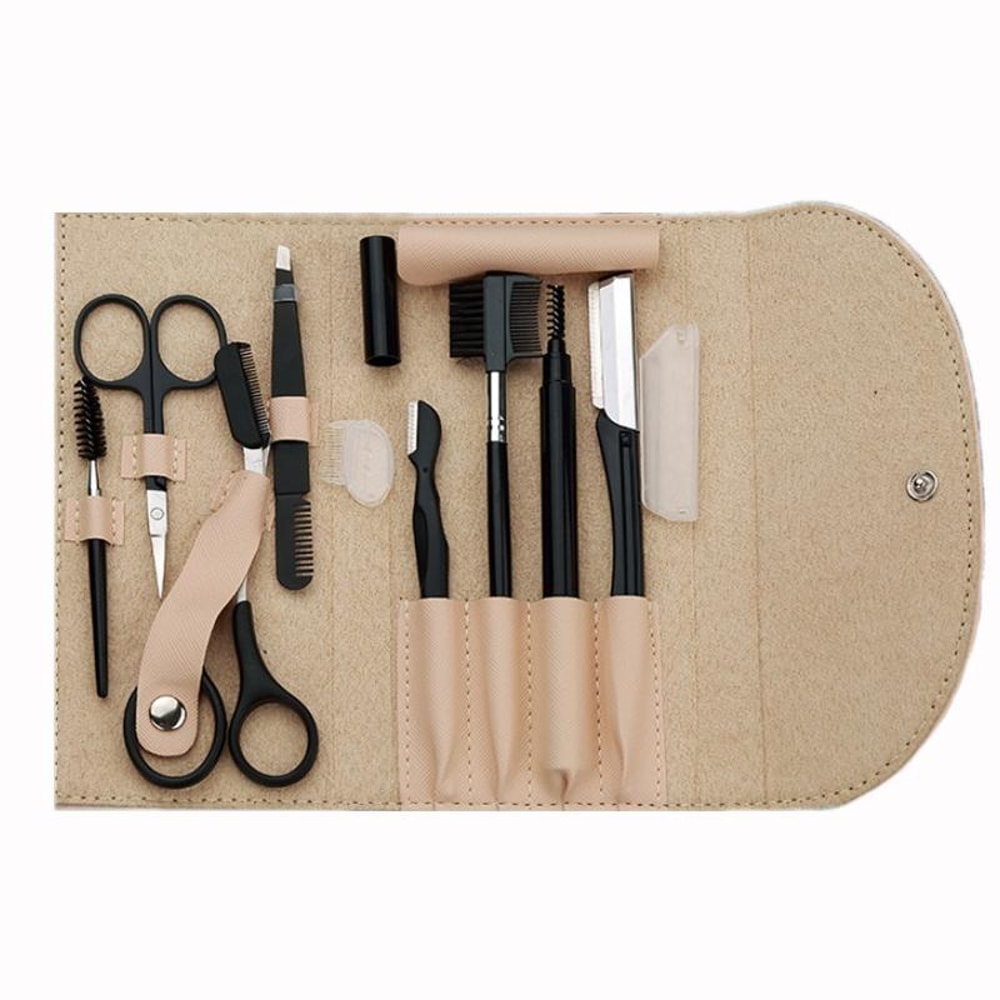 Precision Eyebrow Trimming Kit With Stainless Steel Tools Portable Grooming Set 1