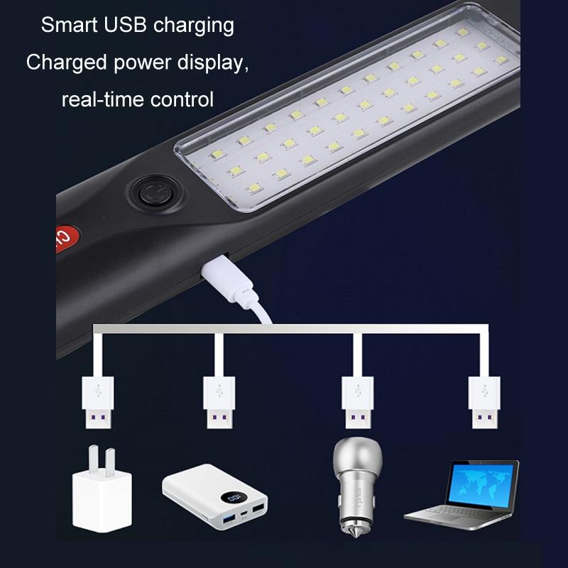 USB Rechargeable LED Work Light Waterproof Portable Inspection Lamp With Power Display 3