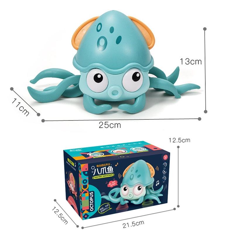 Smart Sensor Octopus Crawling Toy For Kids With Obstacle Avoidance Light Sound Educational Toy 2