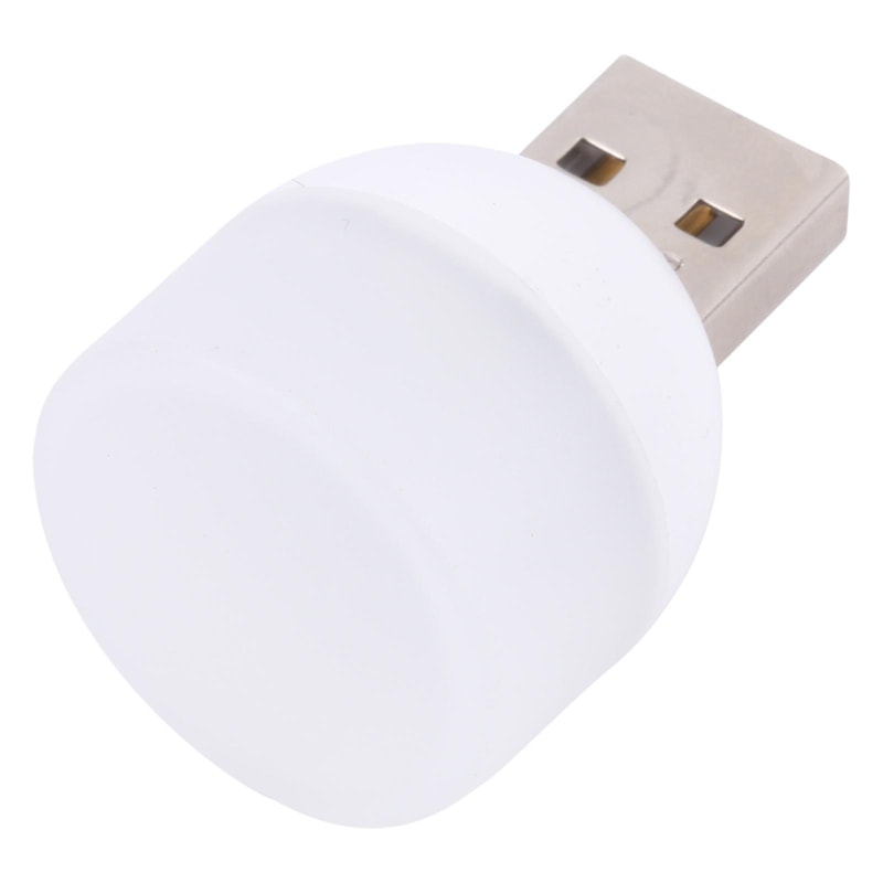 Portable USB Night Light Mini LED Lamp For Bedside Laptop Travel Warm White 2