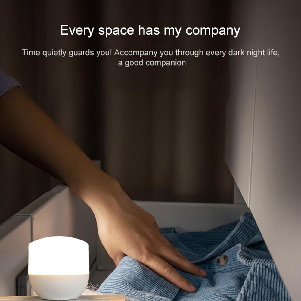 Portable USB Night Light Mini LED Lamp For Bedside Laptop Travel Warm White 4