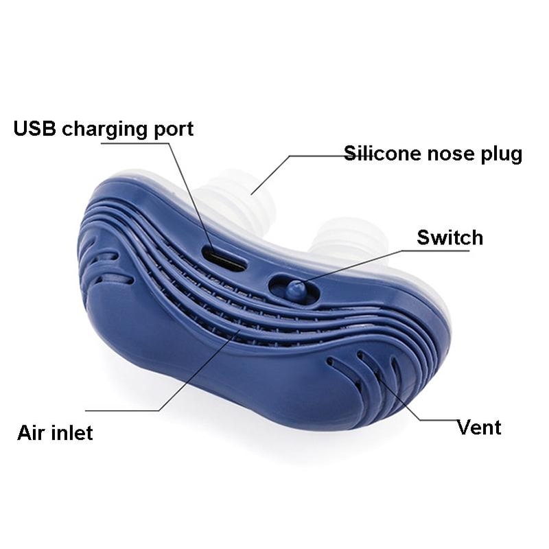 Electric AntiSnoring Device Nose Clip Sleep Aid For Quiet Breathing Relief 1