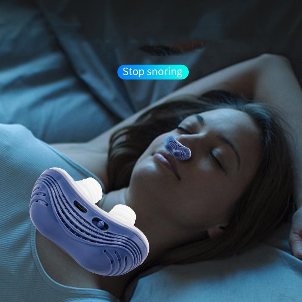 Electric AntiSnoring Device Nose Clip Sleep Aid For Quiet Breathing Relief 4